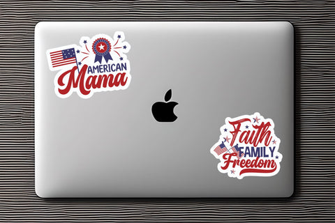 Farmhouse 4th of July Sticker Bundle Sublimation DESIGNS DARK 