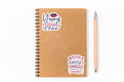 Farmhouse 4th of July Sticker Bundle Sublimation DESIGNS DARK 