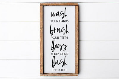 Farmhouse Bathroom List | Wood Sign SVG or Stencil SVG So Fontsy Design Shop 