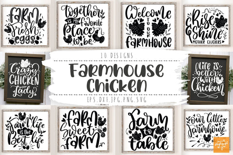 Farmhouse Bundle Animal Farm Quotes Chicken SVG SVG dapiyupi store 