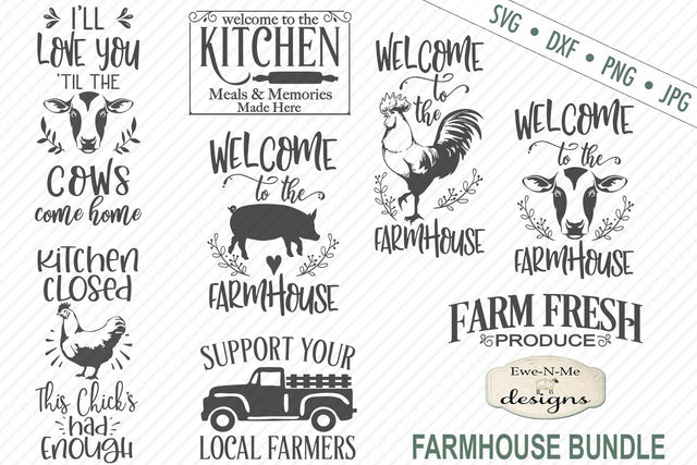 Farmhouse Bundle - SVG SVG Ewe-N-Me Designs