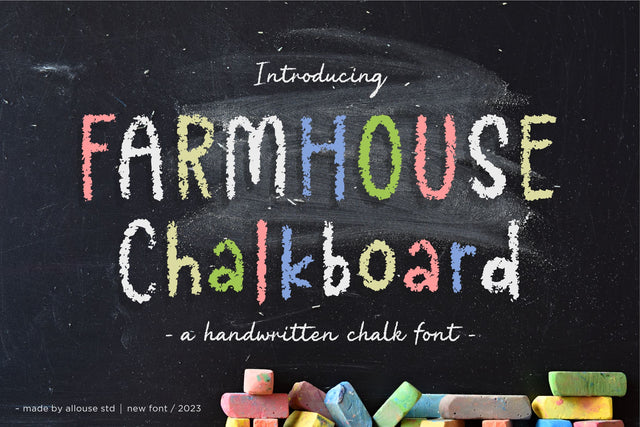Farmhouse Chalkboard Font Allouse.Studio 