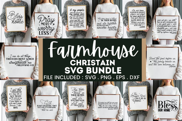 Farmhouse Christian Sign SVG Bundle SVG Designangry 