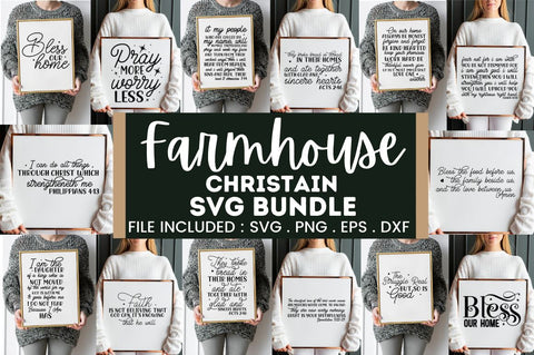 Farmhouse Christian Sign SVG Bundle SVG Designangry 