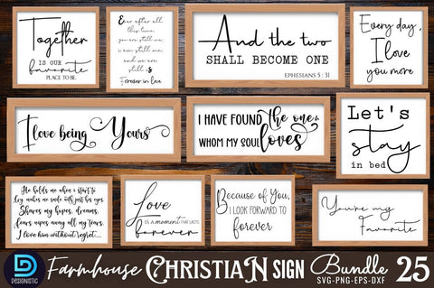 Farmhouse Christian Sign SVG Bundle SVG DESIGNISTIC 