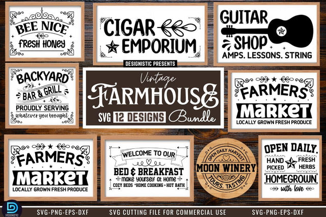 Farmhouse Christian Sign SVG Bundle SVG DESIGNISTIC 