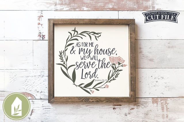 Farmhouse Christian SVG | As For Me and My House SVG SVG LilleJuniper 