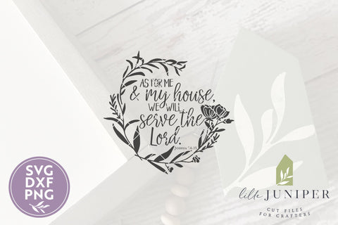 Farmhouse Christian SVG | As For Me and My House SVG SVG LilleJuniper 
