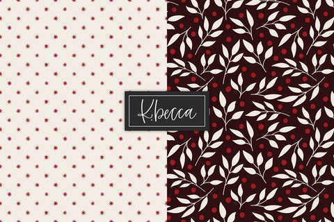 Farmhouse Christmas Background Patterns Seamless k.becca 