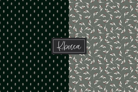 Farmhouse Christmas Background Patterns Seamless k.becca 