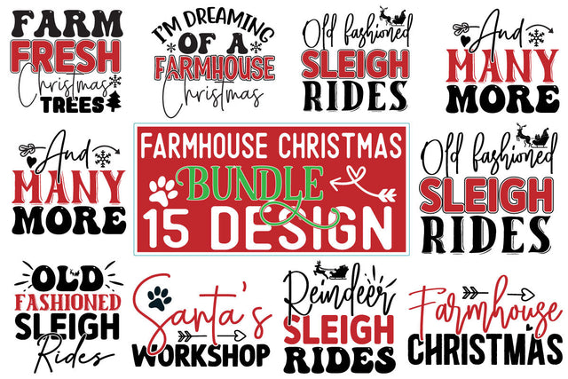 Farmhouse Christmas Design Bundle SVG CraftingStudio 