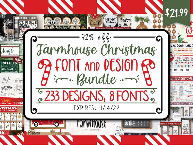 Farmhouse Christmas Font and Design Bundle Bundle So Fontsy Design Shop 