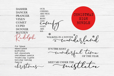 Farmhouse Christmas Sign Bundle SVG Simply Cutz 