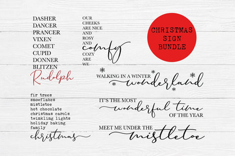 Farmhouse Christmas Sign Bundle SVG Simply Cutz 