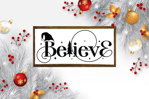 Farmhouse Christmas Sign SVG - Believe SVG CraftLabSVG 