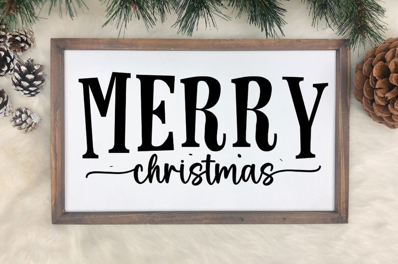 Farmhouse Christmas Sign Svg Bundle - So Fontsy