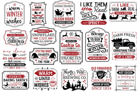 Farmhouse Christmas Sign SVG Bundle SVG Regulrcrative 