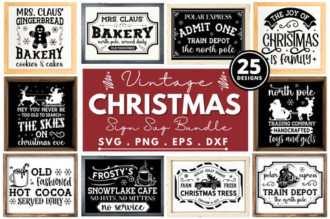 Farmhouse Christmas Sign SVG Bundle SVG Regulrcrative 