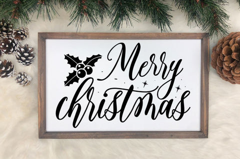 Farmhouse Christmas Sign Svg Bundle SVG Regulrcrative 