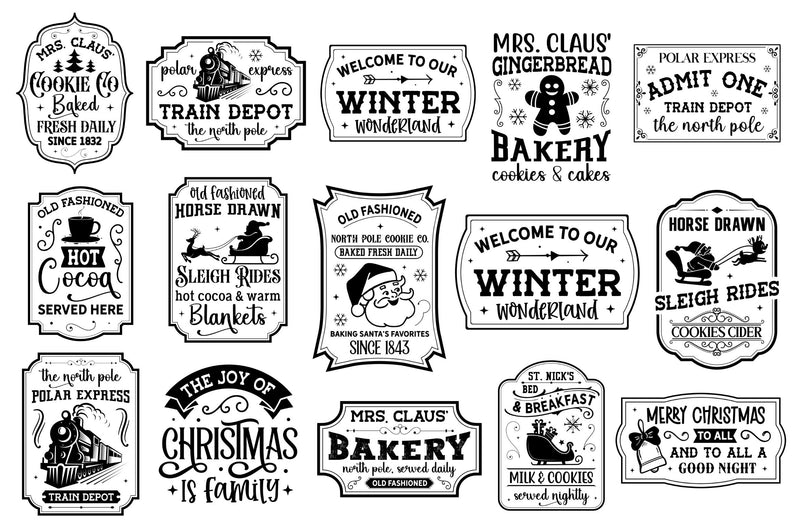 Farmhouse Christmas Sign SVG Bundle - So Fontsy