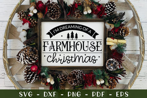 Farmhouse Christmas Sign SVG Design SVG CraftLabSVG 
