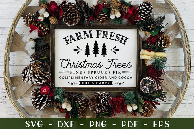 Farmhouse Christmas Sign SVG Design SVG CraftLabSVG 