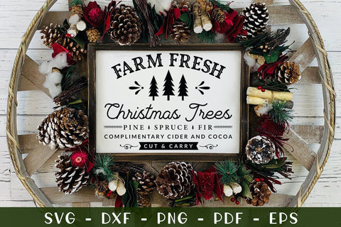 Farmhouse Christmas Sign SVG Design SVG CraftLabSVG 
