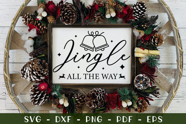 Farmhouse Christmas Sign SVG, Jingle All the Way SVG CraftLabSVG 