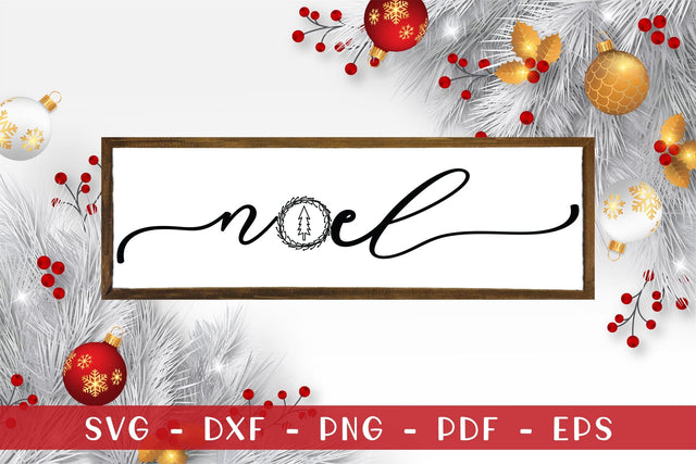 Farmhouse Christmas Sign SVG - Noel SVG CraftLabSVG 