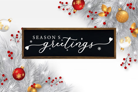 Farmhouse Christmas Sign SVG - Season's Greetings SVG CraftLabSVG 
