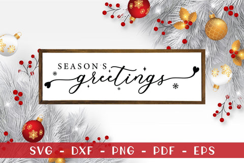 Farmhouse Christmas Sign SVG - Season's Greetings SVG CraftLabSVG 