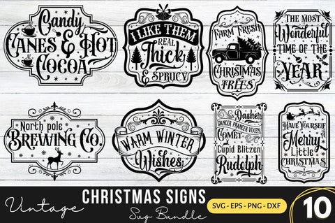 Farmhouse Christmas Signs SVG Bundle SVG Regulrcrative 