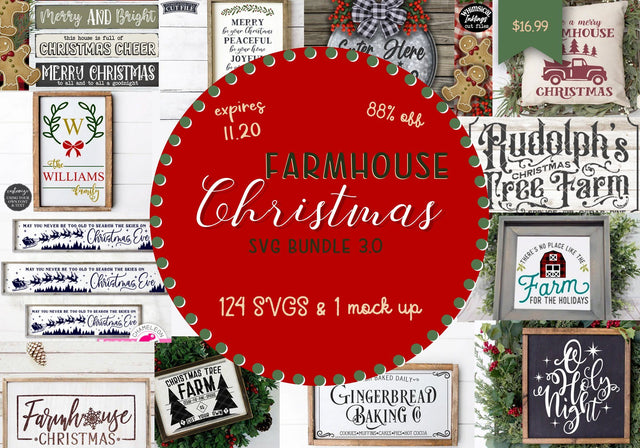 Farmhouse Christmas SVG Bundle 3.0 Bundle So Fontsy Design Shop 
