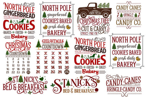 Farmhouse Christmas Svg Bundle, Christmas Sign Svg Bundle SVG DESIGNISTIC 