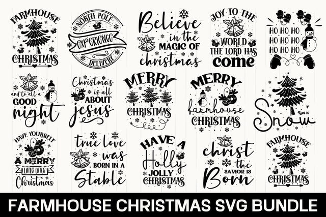 Farmhouse Christmas SVG Bundle SVG designmaster24 