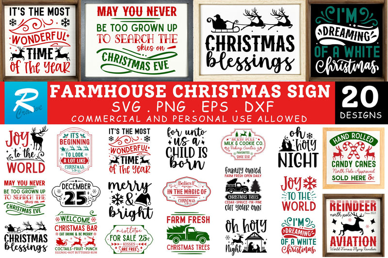 Farmhouse Christmas svg Bundle SVG Regulrcrative 