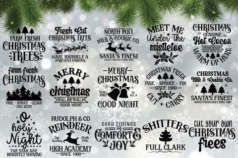 Farmhouse Christmas SVG Bundle SVG Svgcraft 