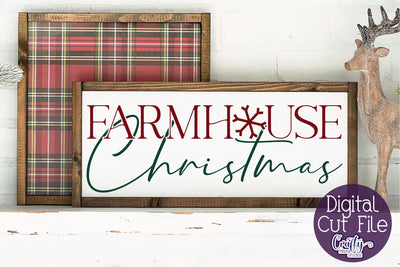 Farmhouse Christmas Svg, Christmas Farmhouse Cut File SVG Crafty Mama Studios 