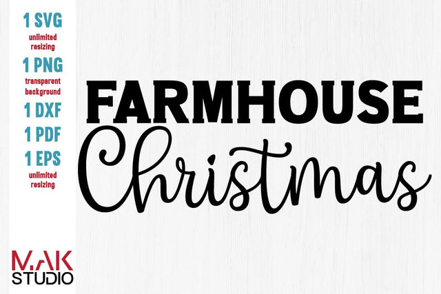 Farmhouse christmas svg, Farmhouse christmas cut file SVG MAKStudion 