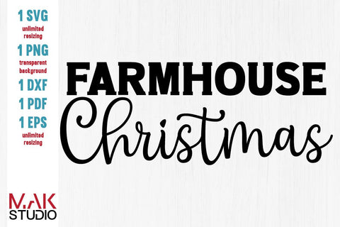 Farmhouse christmas svg, Farmhouse christmas cut file SVG MAKStudion 