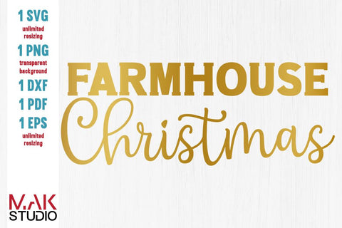Farmhouse christmas svg, Farmhouse christmas cut file SVG MAKStudion 