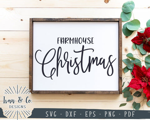 Farmhouse Christmas SVG Files | Christmas Sign SVG | Holidays SVG | Cricut | Silhouette | Commercial Use | Cut Files (1055608625) SVG Ivan & Co. Designs 