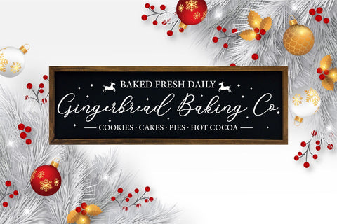 Farmhouse Christmas SVG - Gingerbread Baking Co SVG SVG CraftLabSVG 