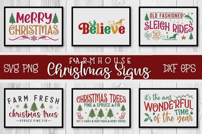 Farmhouse Christmas SVG Sign Bundle, Farmhouse sign svg bundle, Sign bundle, Vintage sign bundle SVG etcify 