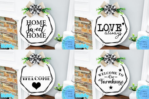 Farmhouse Door Sign SVG Mini Bundle Door Sign SVG Mini Bundle Farmhouse Welcome Sign Mini Bundle SVG Whistlepig Designs 