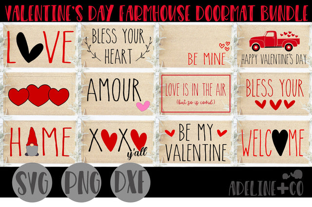 Farmhouse doormat bundle, Valentine's Day SVG Adeline&co 