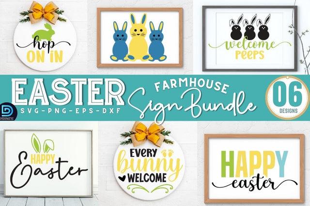 Farmhouse Easter Sign SVG Bundle SVG DESIGNISTIC 
