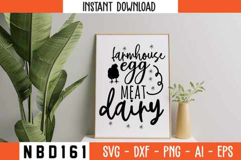 farmhouse egg meat dairy Svg Design SVG Nbd161 