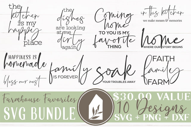 Farmhouse Favorites SVG Bundle SVG LilleJuniper 