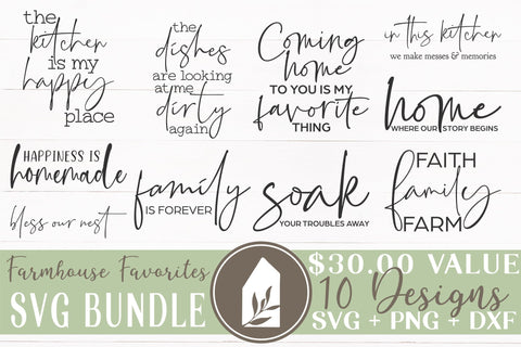 Farmhouse Favorites SVG Bundle SVG LilleJuniper 
